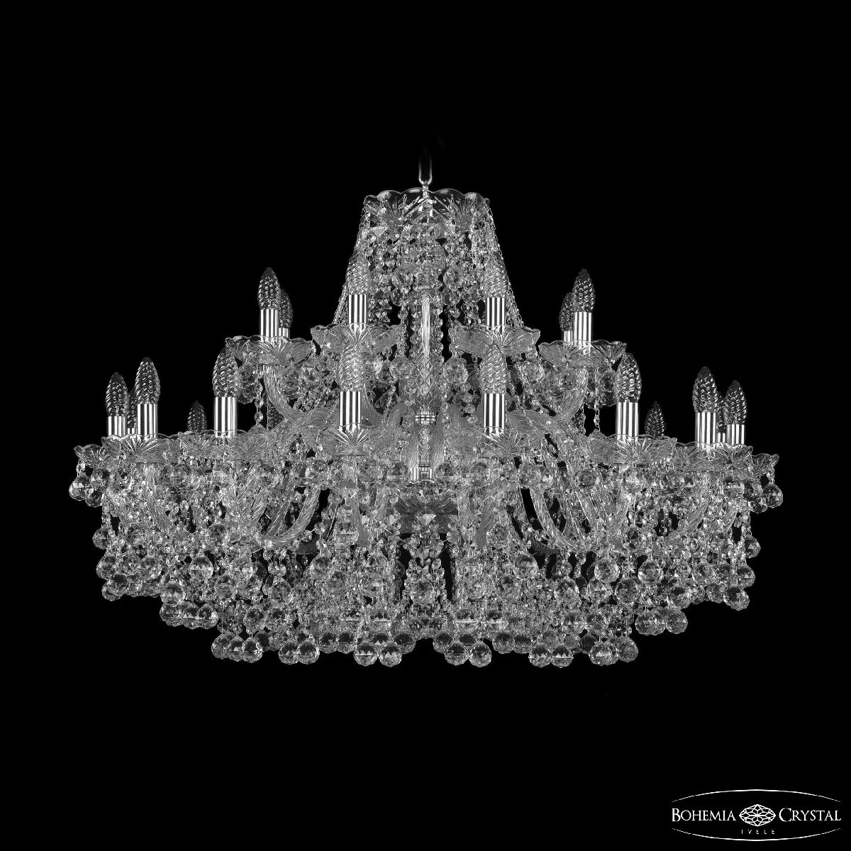 Подвесная люстра Bohemia Ivele Crystal 1409/16+8/360 Ni