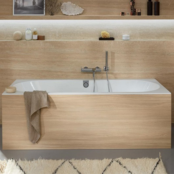 Villeroy&Boch Oberon 2.0 Ванна встраиваемая, 170x75 см, прямоугольная, слив-перелив хром в комплекте , цвет: белый