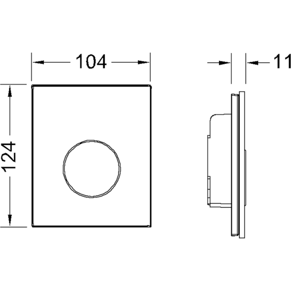 TECE TECEloop Urinal Панель смыва для писсуара, цвет: зеленое стекло/хром глянцевый