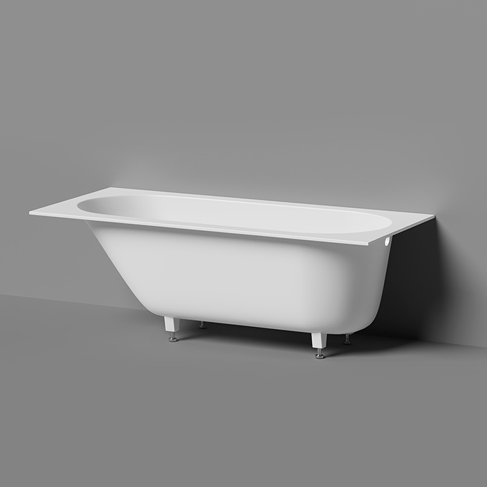 LOFO by Salini Ванна встраиваемая 170х75см, овальная чаша, материал: Solid Surface, цвет: белый матовый