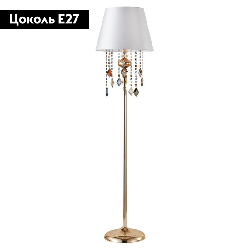 Торшер Crystal Lux Mercedes PT1 Gold/Color