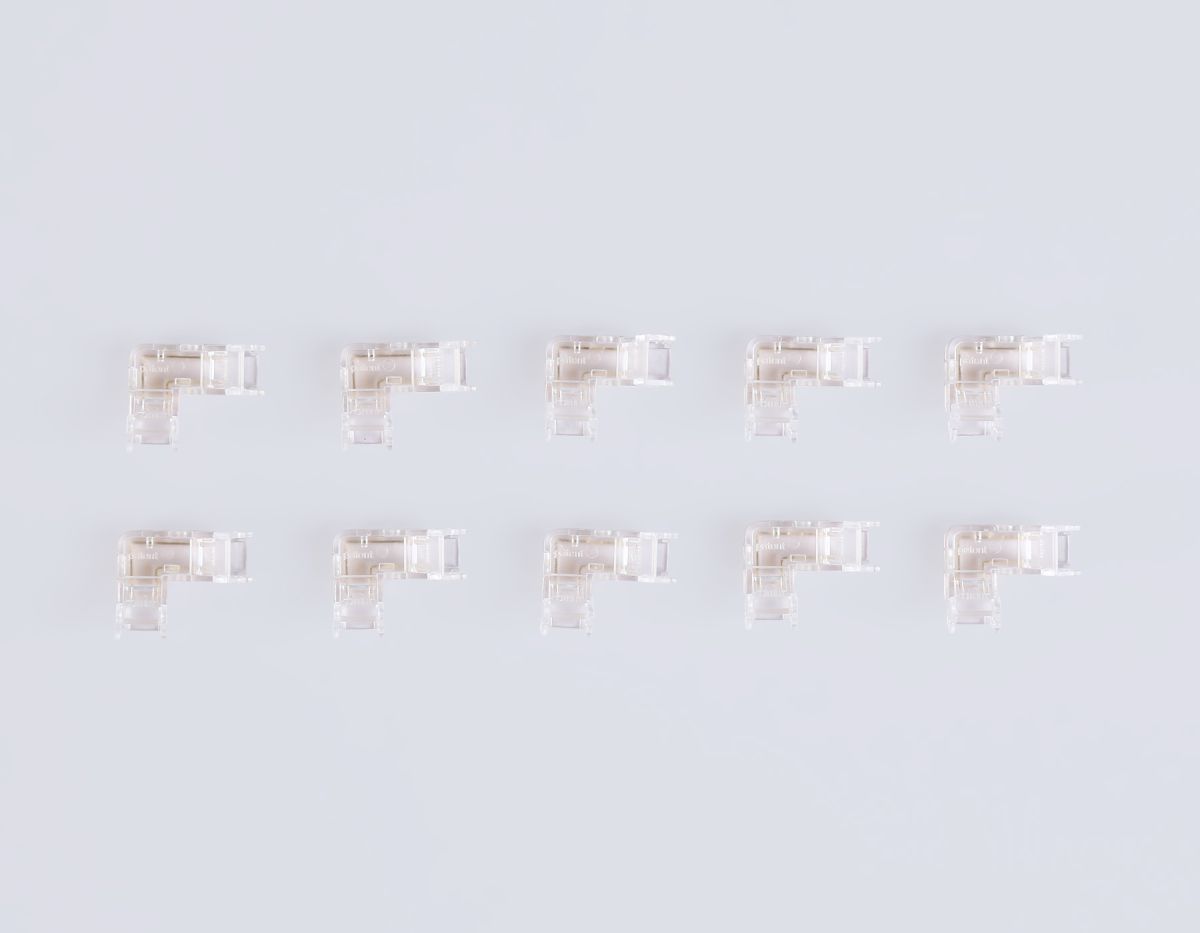 Соединитель угловой Ambrella Light Illumination COB 12/24V для лент 5mm (2 конт.) (10шт. в комплекте) GS6841