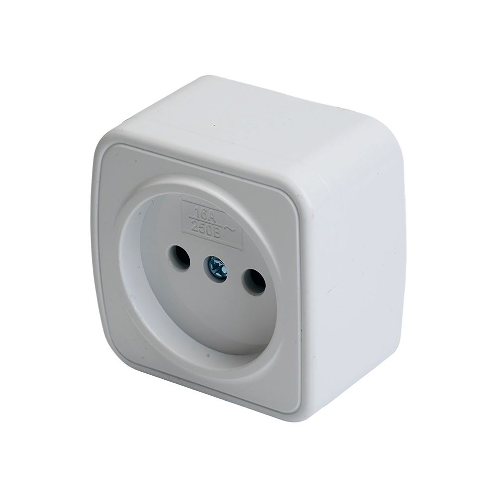Розетка накладная 1-местная Stekker Basic PST10-501-20 50074