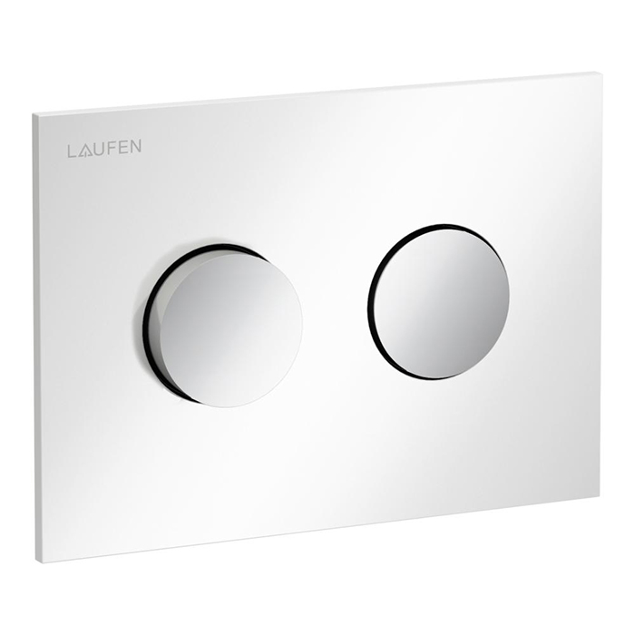 Laufen INEO GROOVE Клавиша смыва, панель: белый глянцевый, клавиши: хром глянцевый
