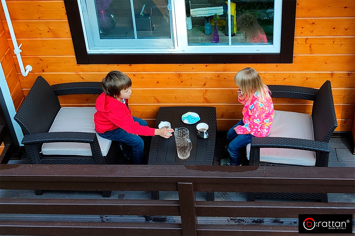 Комплект мебели Раттан Комфорт 5 / Rattan Comfort 5, венге