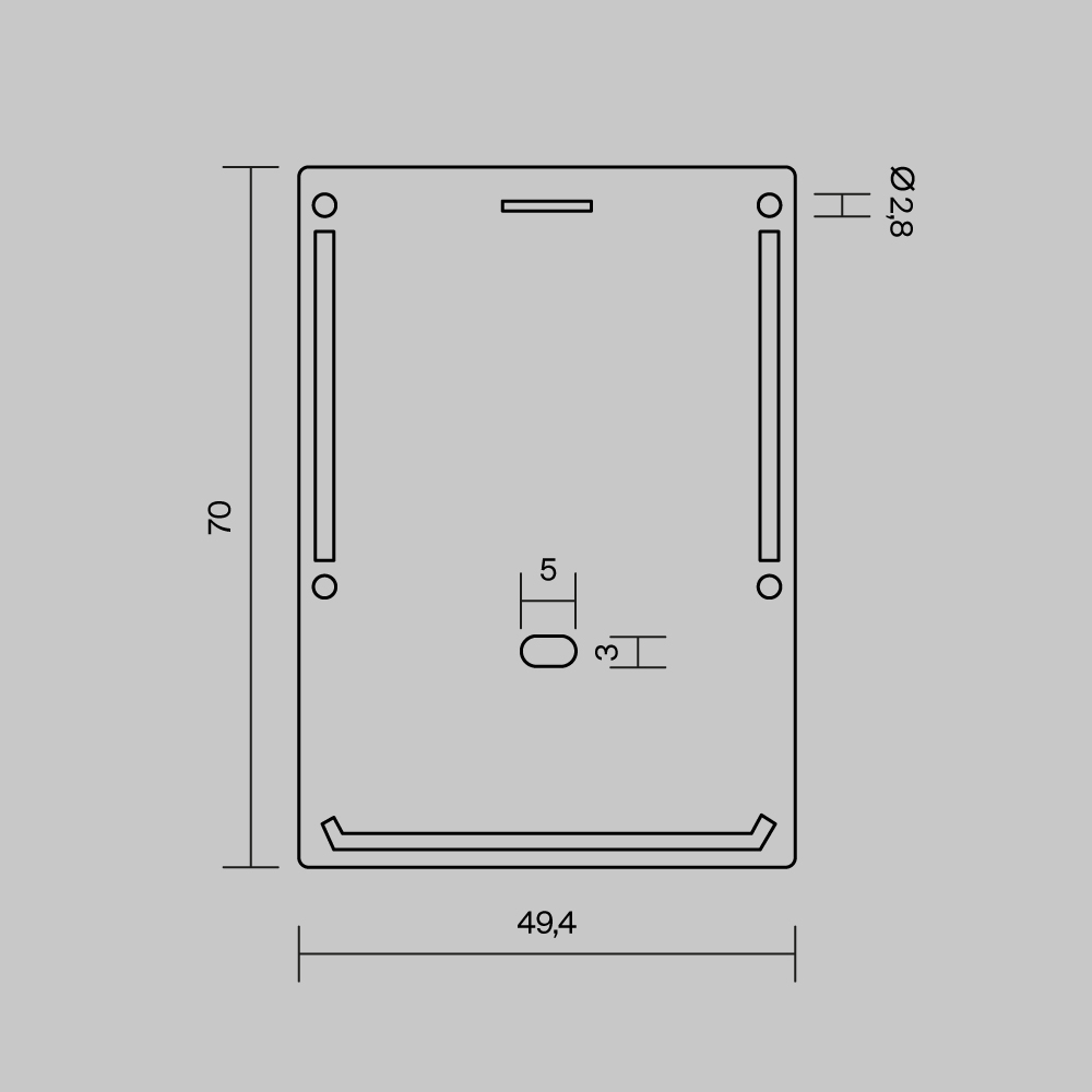 Комплект заглушек (для профиля ALM-5070-В-2М) 2 шт Maytoni ALM-5070-B-EC
