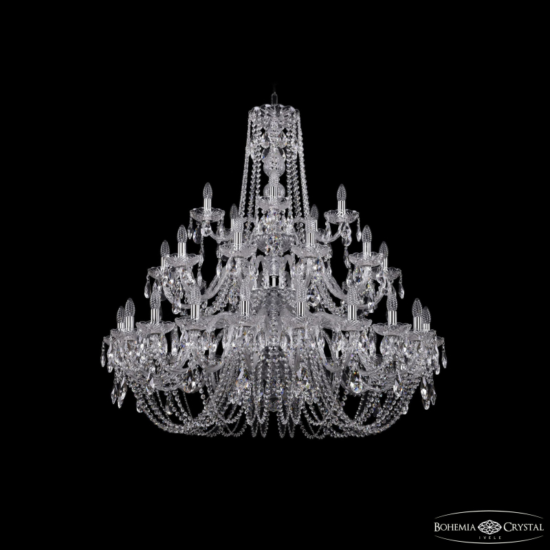 Подвесная люстра Bohemia Ivele Crystal 1402/20+10+5/400/3d Ni
