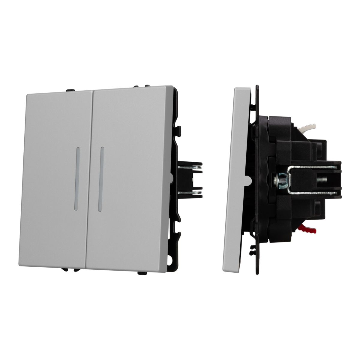 Механизм выключателя двухклавишный проходной Arlight LED SWT-NOBE-MKP2-SFPL-L-IS (230V, 10A) 059415