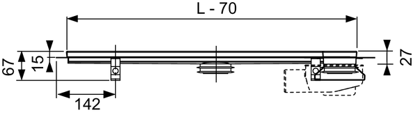 TECE Канал Комплект для установки углового дренажного канала, 1000х1000 мм