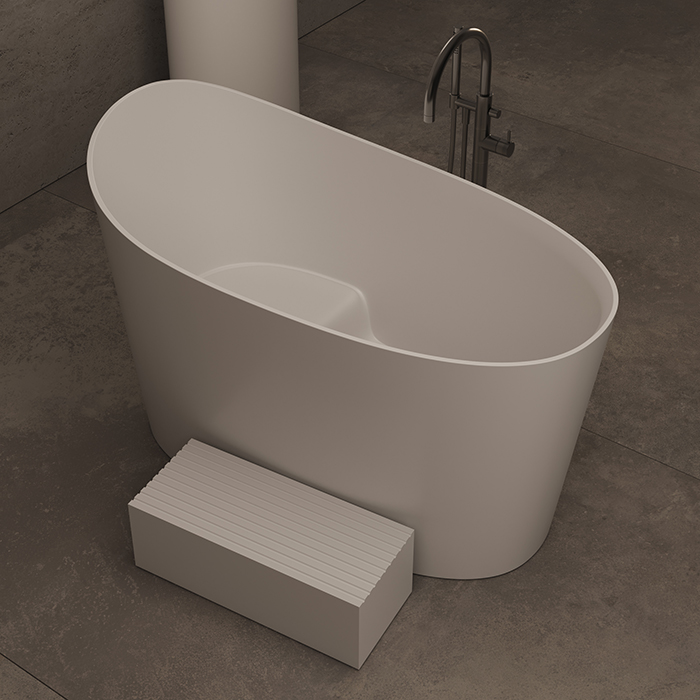 Dea Design Single Ванна 130х70х85см., отдельностоящая, Solid Surface, цвет: White №18