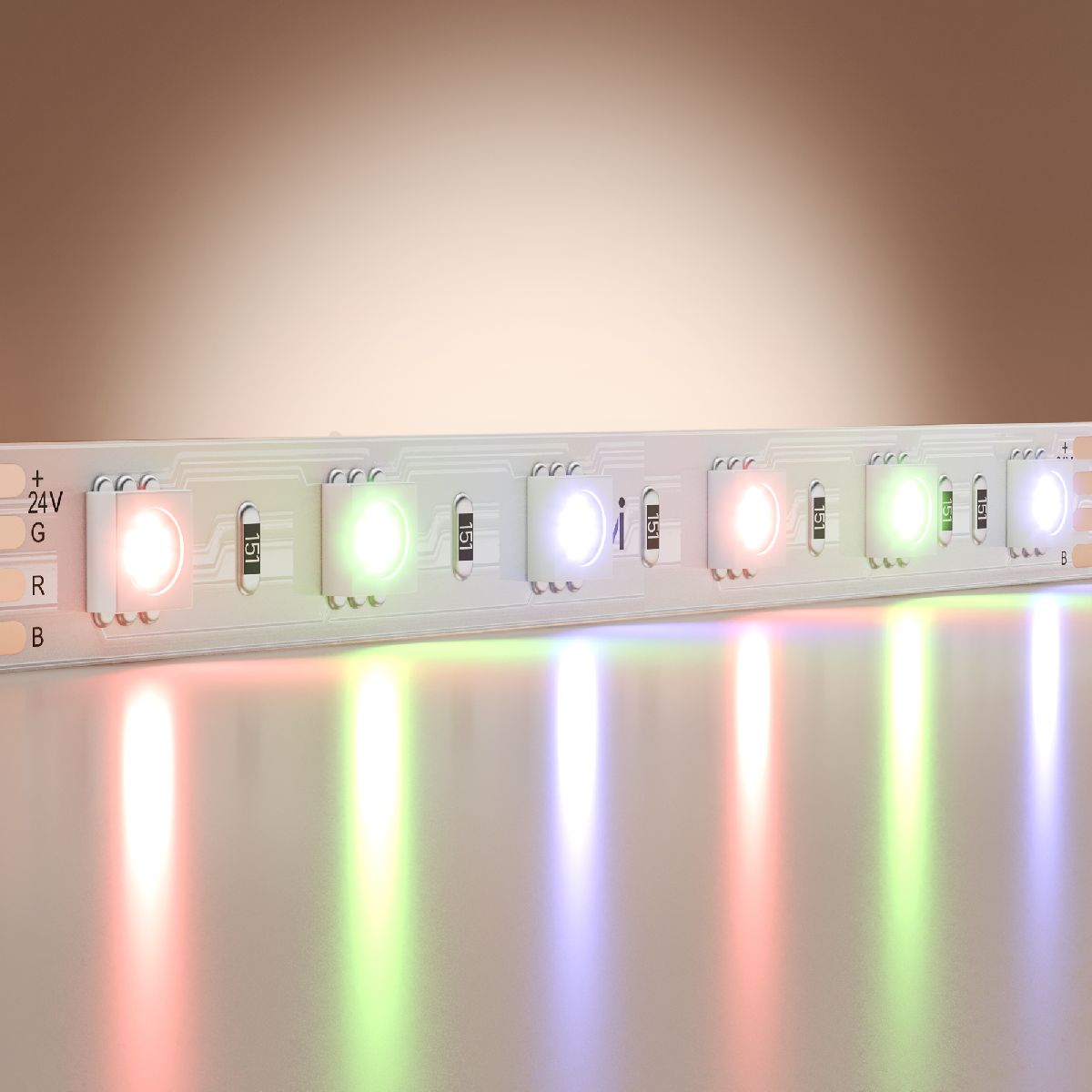 Светодиодная лента Maytoni 24В 5050 14,4Вт/м RGB 5м IP 20 201197