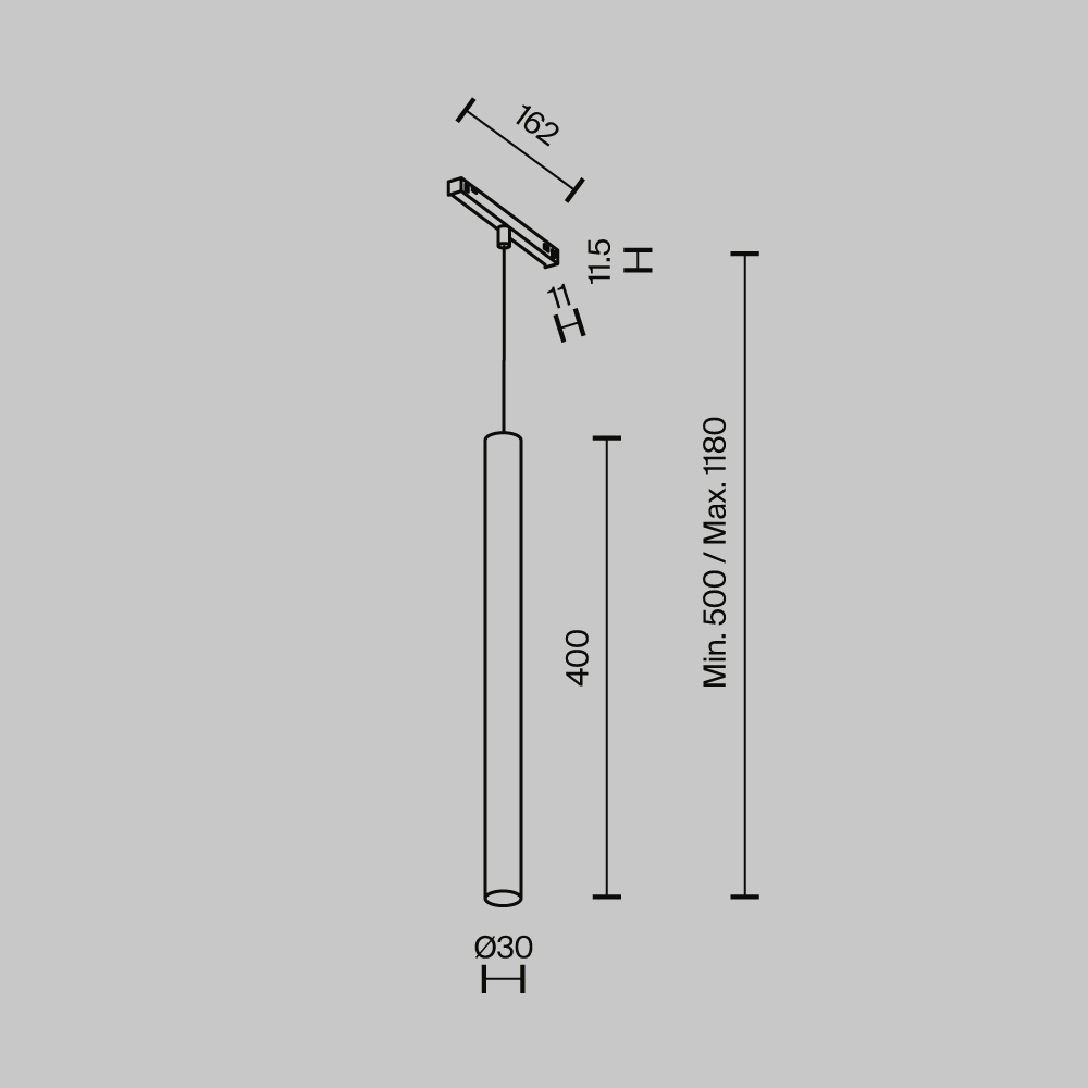 Трековый магнитный светильник Maytoni Technical Focus Led Exility X TR245-7W3K-B