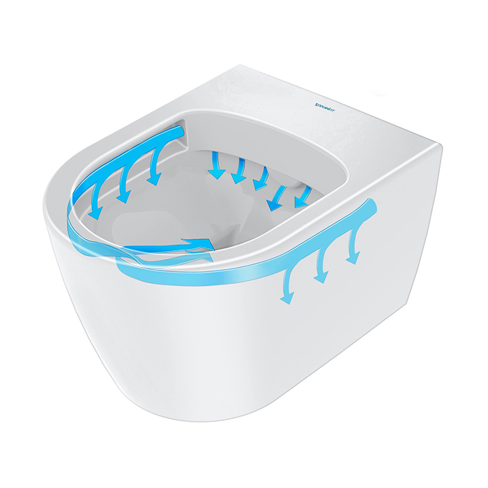 Duravit Soleil by Starck Унитаз подвесной 259109, 540х370 мм, безободковый, смыв HygieneFlush (Tornado), с сиденьем 002649, цвет: белый
