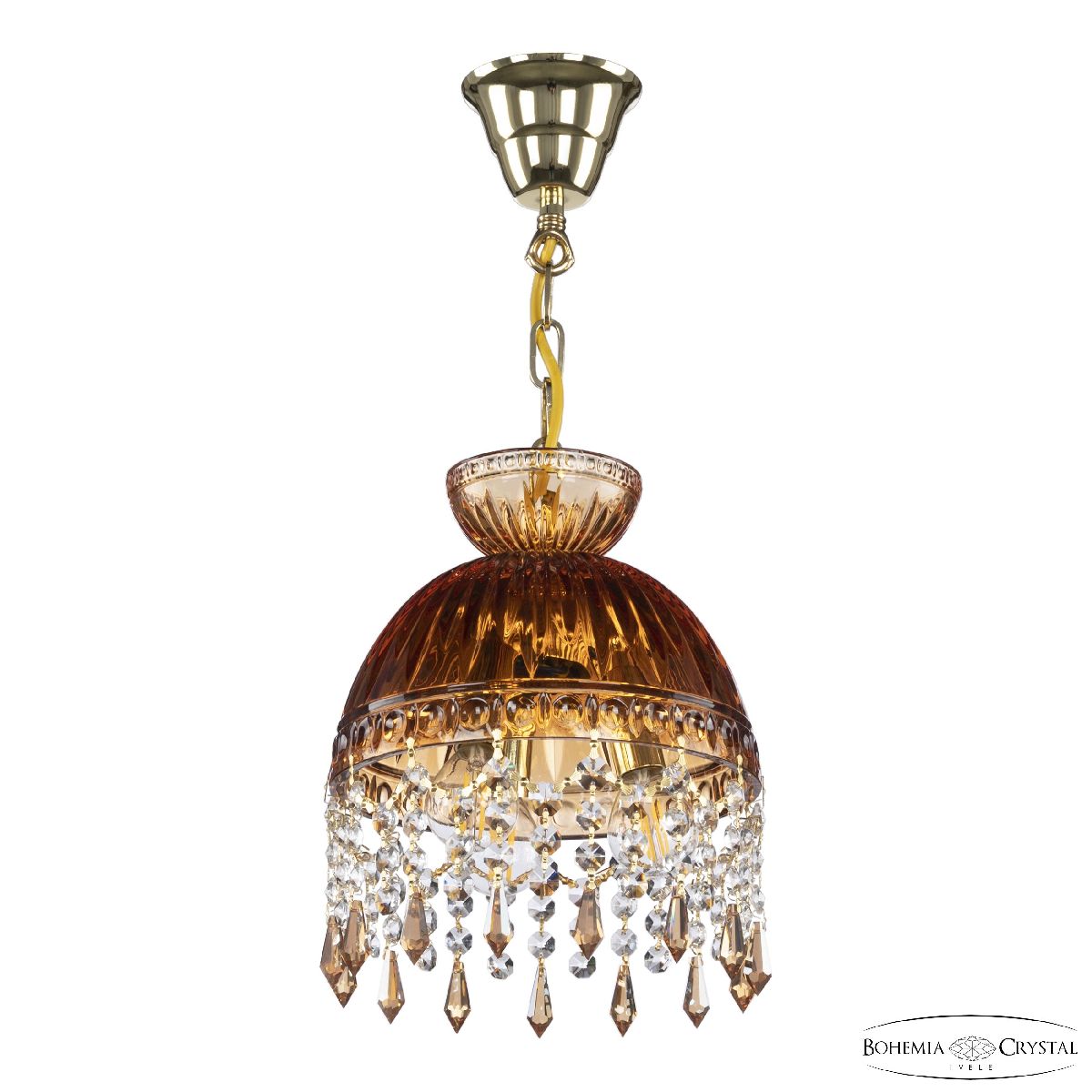 Подвесной светильник Bohemia Ivele Crystal 5478/22 G Amber/M-1G Drops K721