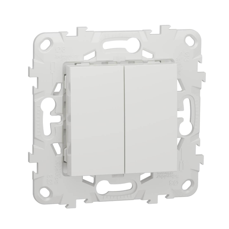 Выключатель двухклавишный Schneider Electric Unica New NU521118