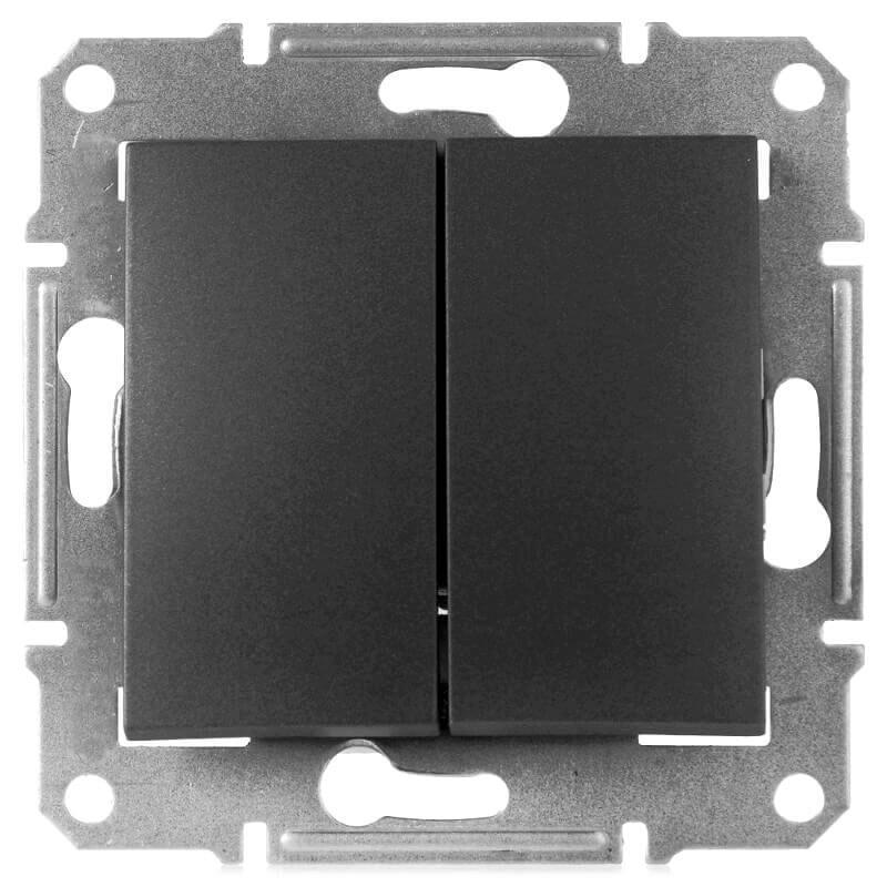 Выключатель двухклавишный Schneider Electric Sedna IP44 10A 250V SDN0300470
