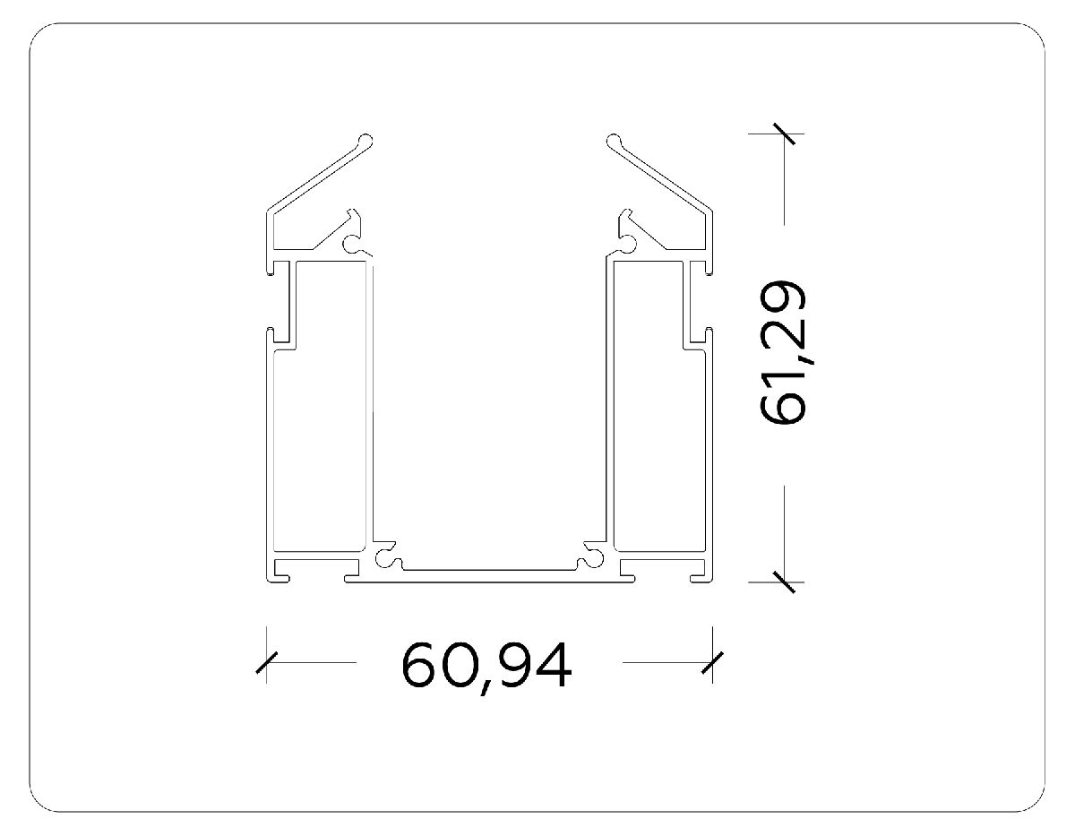 Корпус для накладного шинопровода Ambrella Light Magnetic 220V GL1013