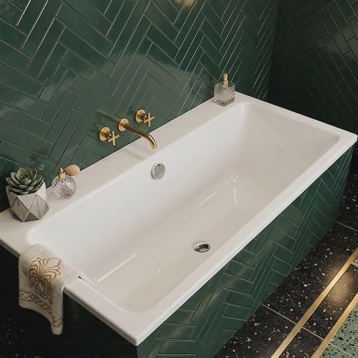 Ideal Standard Dolce Vita Ванна 190x90 см, встраиваемая, акрил, без панелей, перелива, ножки в комплекте, цвет: белый глянец