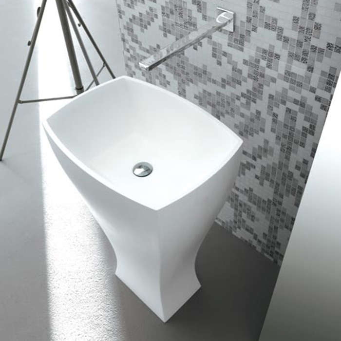 Artceram JAZZ Livingtec Раковина напольная с сифоном, 60х48х85см, цвет: белый глянцевый