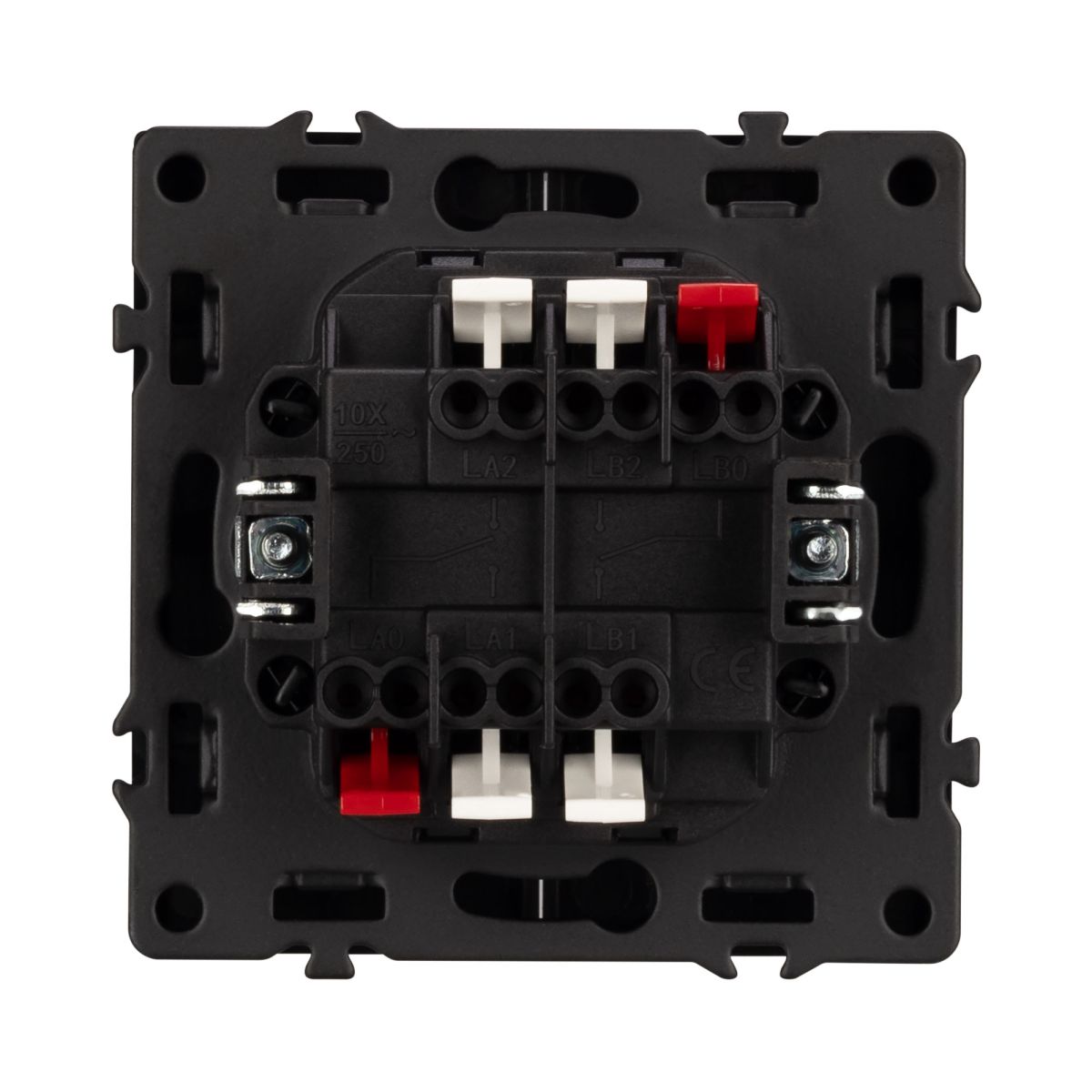 Механизм выключателя двухклавишный проходной Arlight LED SWT-NOBE-MKP2-SFPL-L-GR (230V, 10A) 054269
