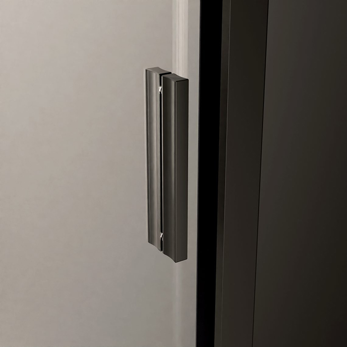 Radaway Alienta D Душевое ограждение 80x100см, стекло прозрачное, покрытие Easy Clean, профиль: черный