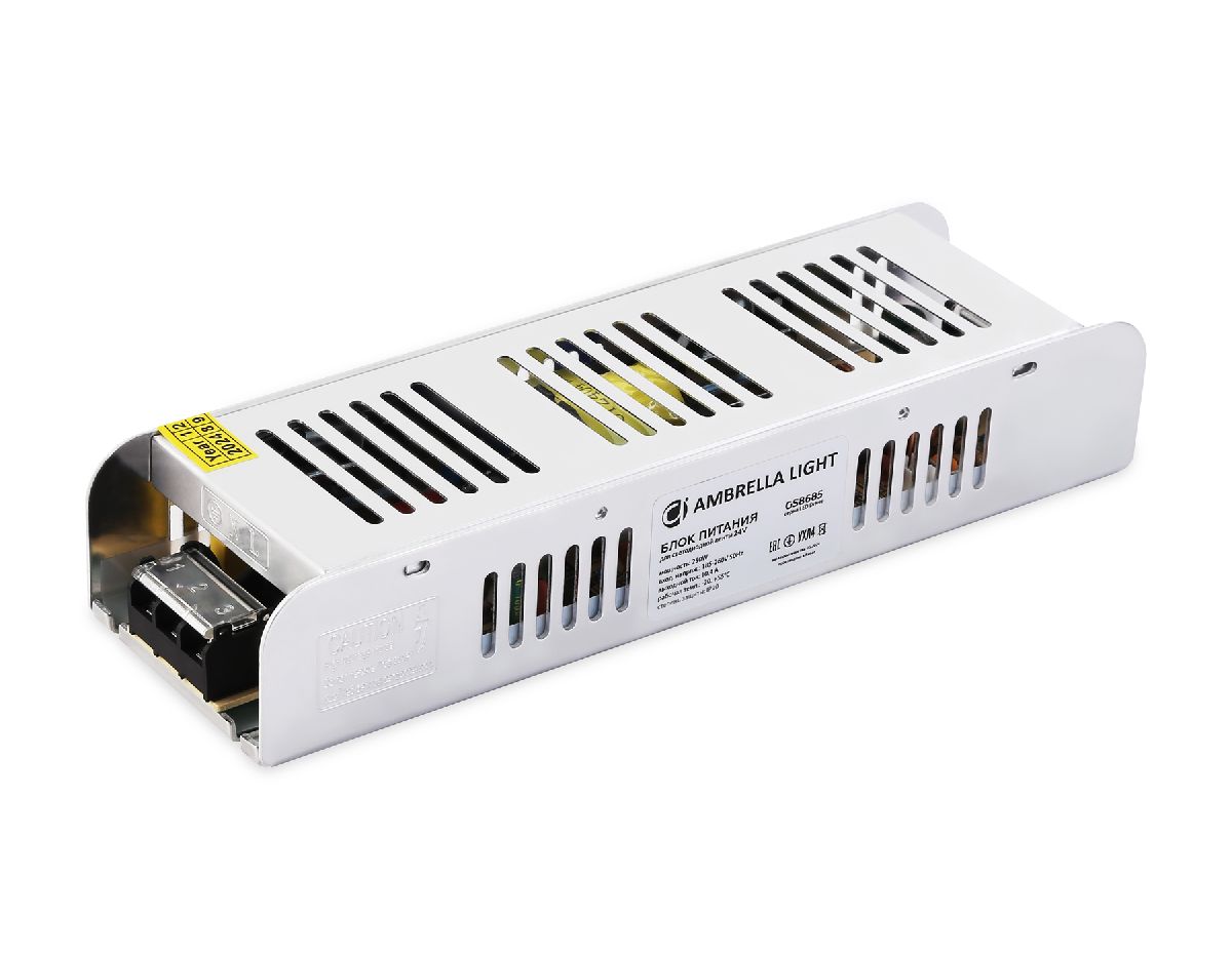 Блок питания с EMC для светодиодной ленты Ambrella Light Illumination 250Вт DC24В 10,4A IP20 GS8685