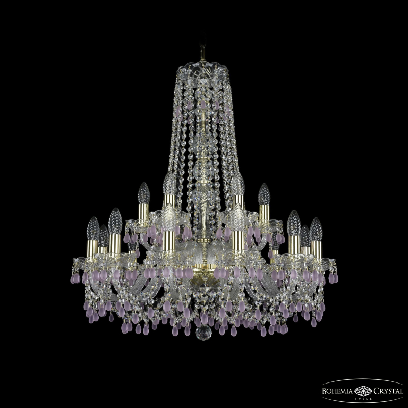 Подвесная люстра Bohemia Ivele Crystal 1410/12+6/240/h-74 G V7010