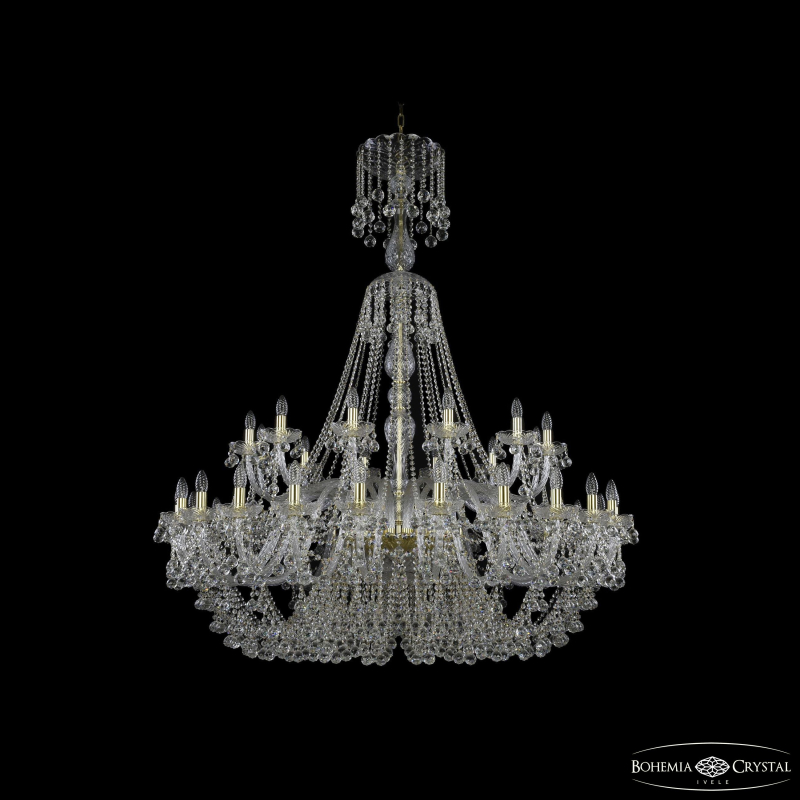 Подвесная люстра Bohemia Ivele Crystal 1409/24+12/530/XL-170 G