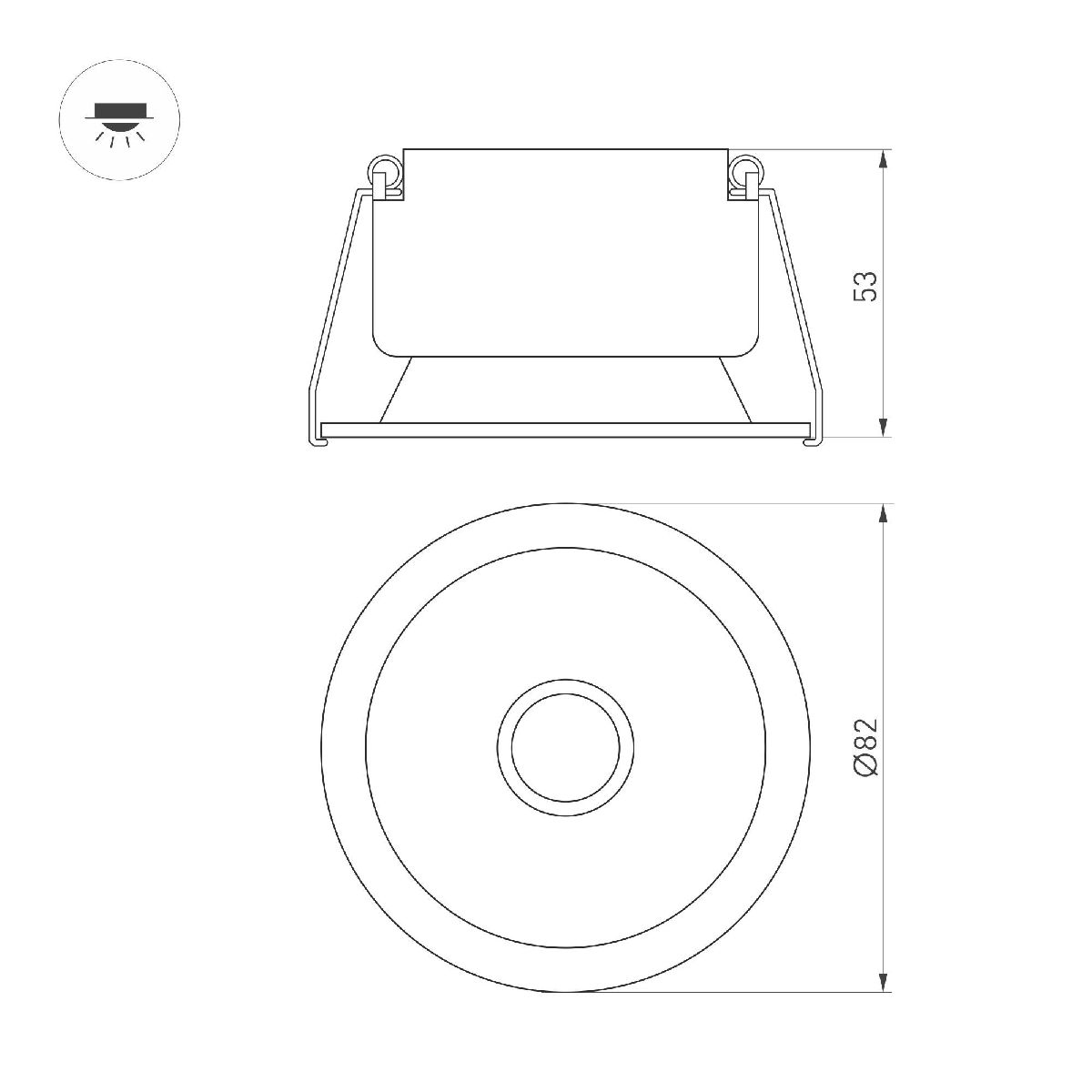 Встраиваемый светильник Arlight MS-HARBOR-R82-10W Warm3000 048276