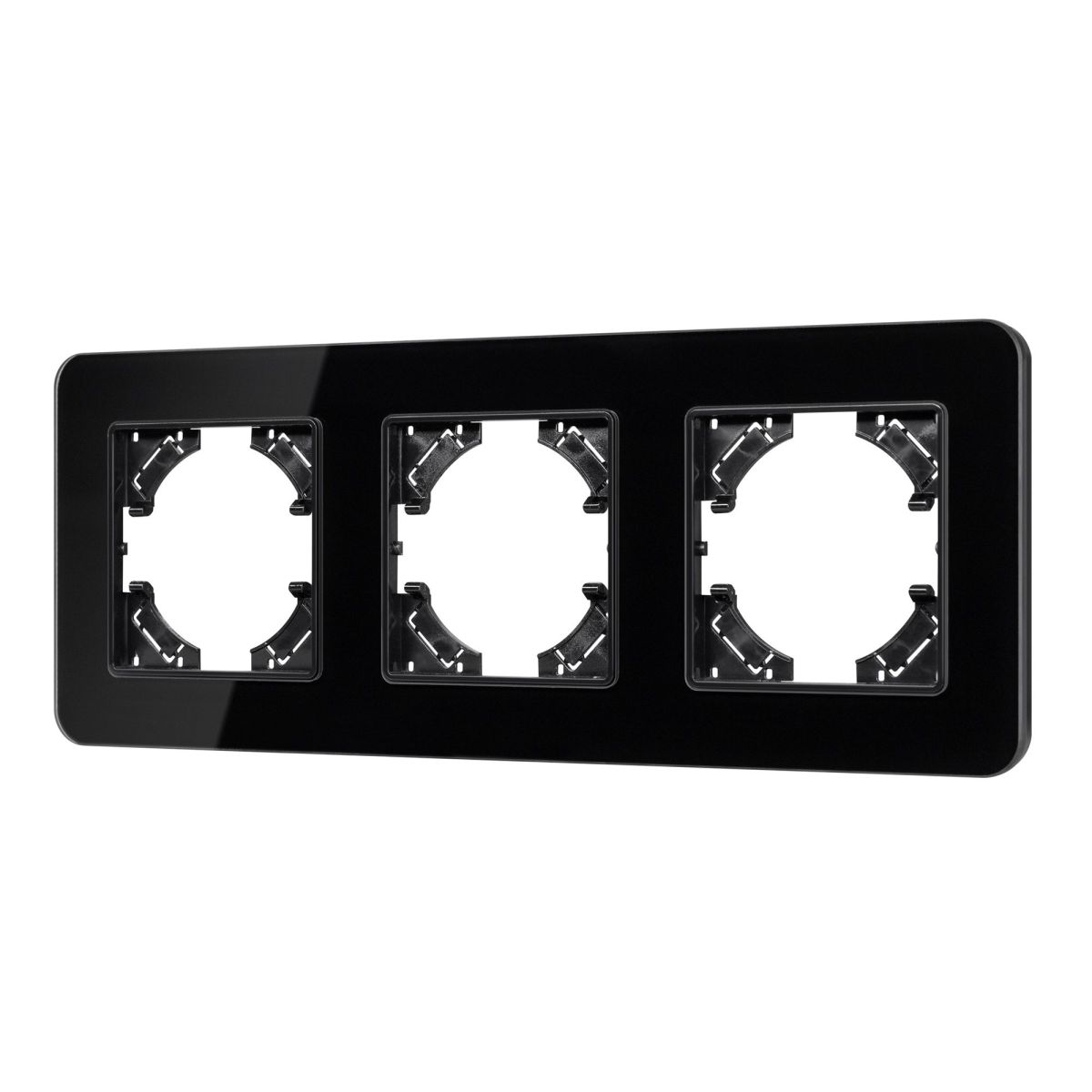 Рамка на 3 поста стеклянная Arlight FRM-OMALI-GS-3-BK 049697