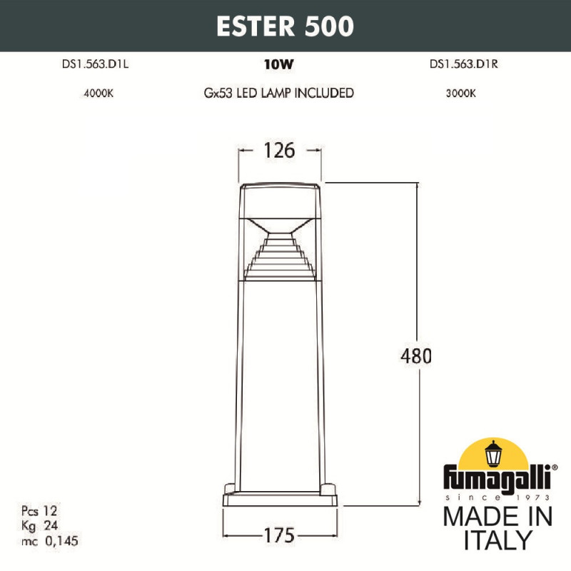 Садовый светильник Fumagalli DS1.563.000.AXD1L