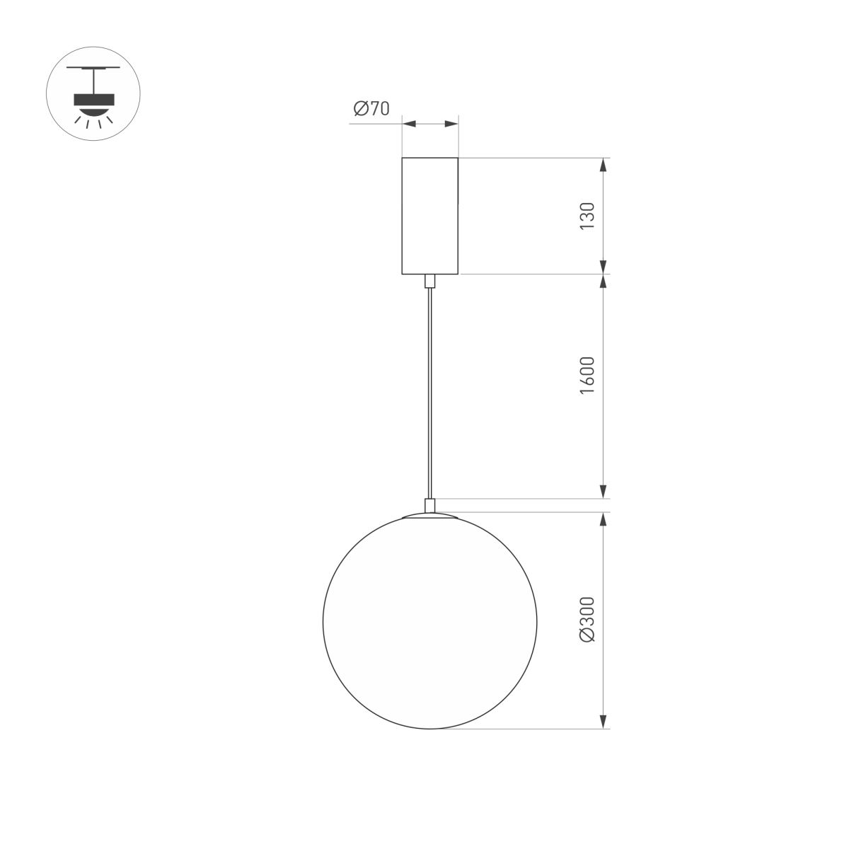 Подвесной светильник Arlight SP-SILKA-HANG-R300-7W Warm2700 (WH, 330 deg, 230V) (IP20, Натуральный шелк) 061916