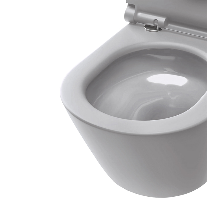 Catalano Sfera Унитаз подвесной 55х35см, безободковый, смыв Tornado, покрытие Twinglaze+, цвет: Cemento Satinato
