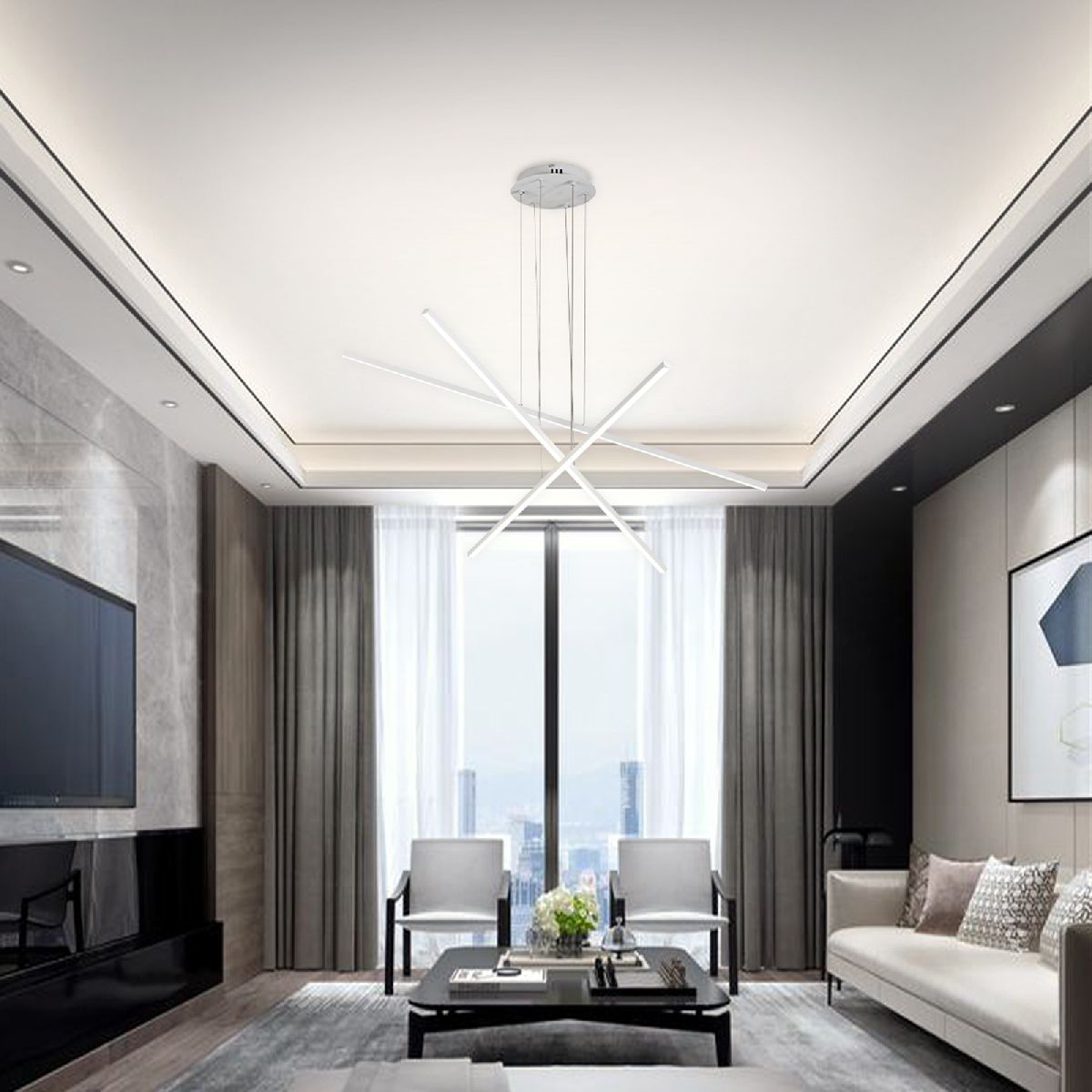 Подвесная люстра Natali Kovaltseva Line LED LAMPS 81106/3C