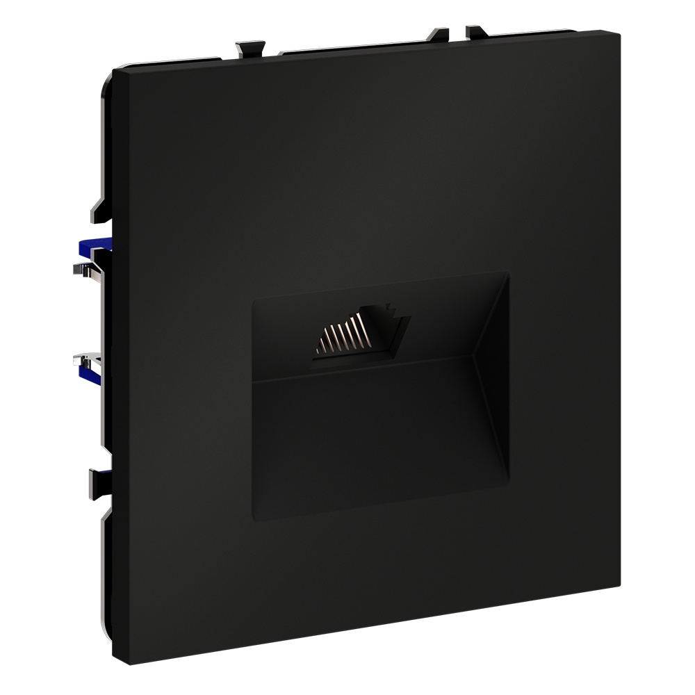 Розетка компьютерная Voltum S70 VLS060108 (черный матовый)