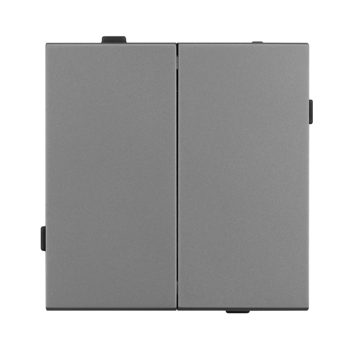 Механизм выключателя двухклавишный непроходной Arlight SWT-TENDO-MK02-PL-GR (230V, 10A) 054060
