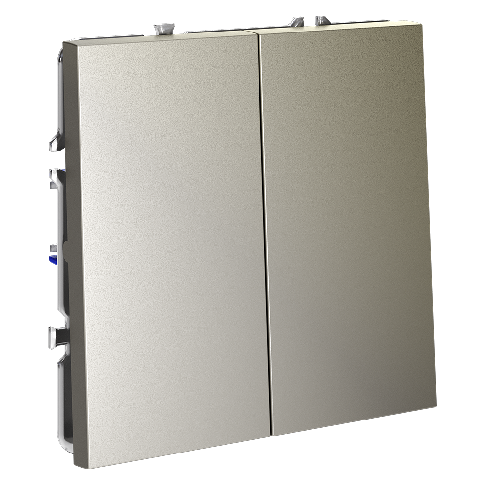 Выключатель двухклавишный Voltum S70 VLS020104 (шелк)
