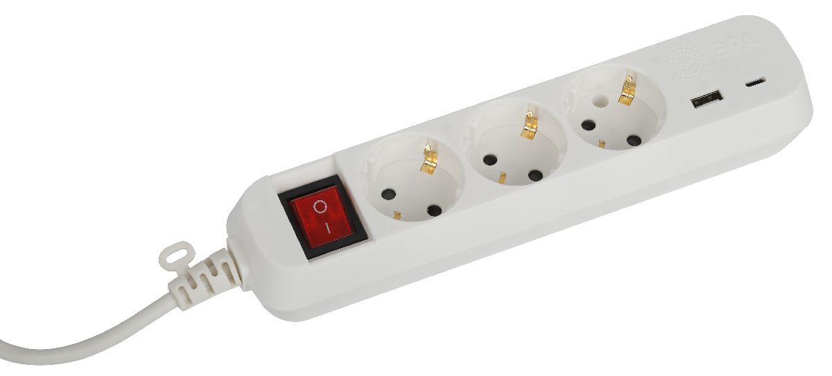 Удлинитель электрический Эра UB-3es-3m-USB Б0052898