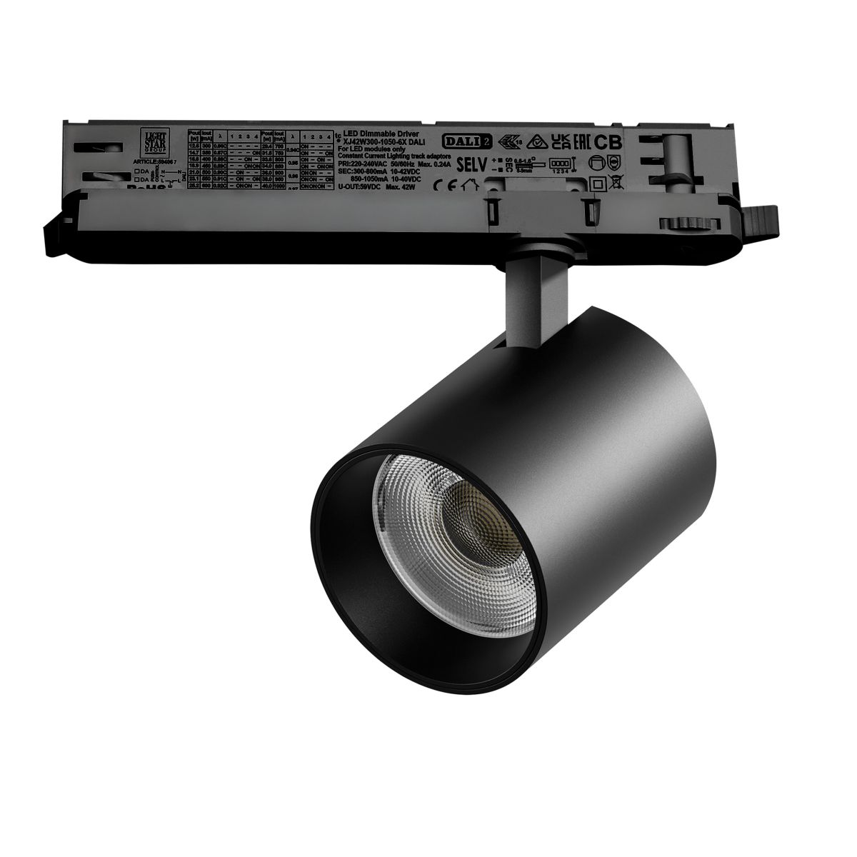 Трековый трехфазный светильник Quattro LED с управлением DALI Lightstar Alta Base A5447DALI