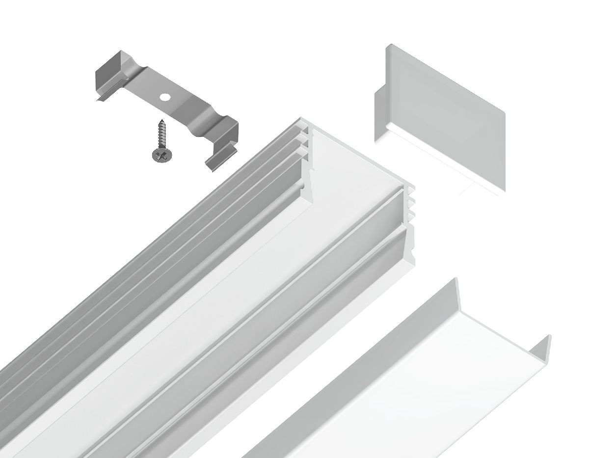 Алюминиевый накладной профиль Ambrella Light Alum Profile GP1750WH