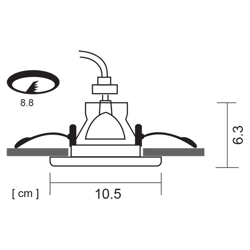 Встраиваемый светильник Arte Lamp A6663PL-1WH