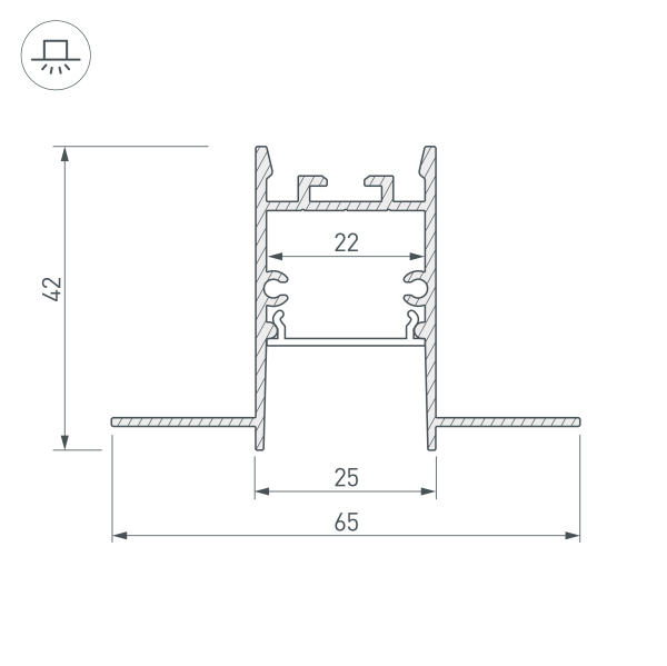 Профиль Arlight SL-Comfort22-Fantom-2000 Anod 033275