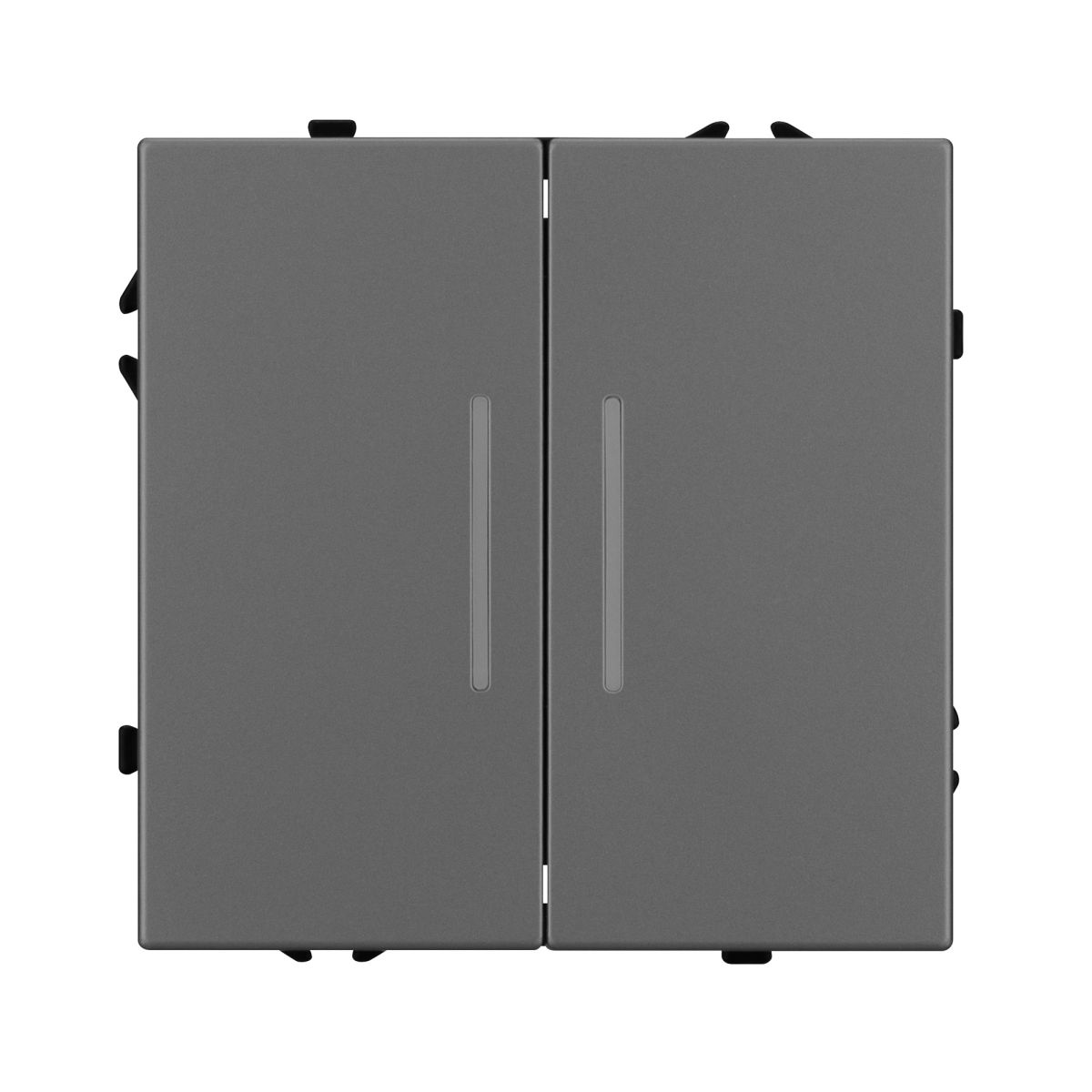 Механизм выключателя двухклавишный непроходной Arlight LED SWT-NOBE-MK02-SFPL-L-GR (230V, 10A) 054266