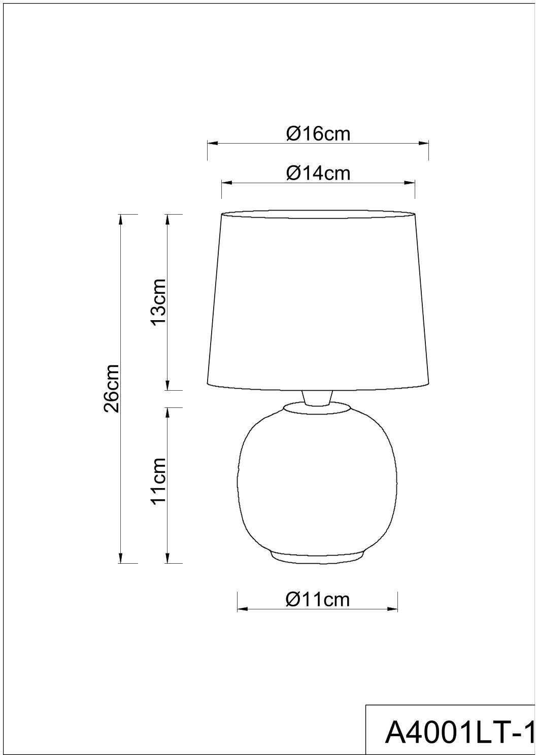 Настольная лампа Arte Lamp Merga A4001LT-1CC