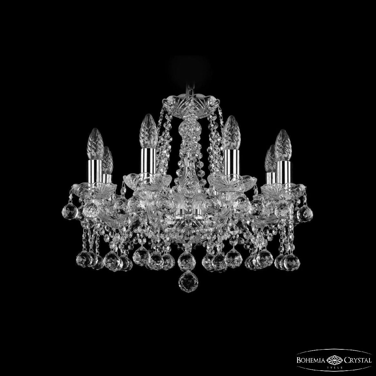 Подвесная люстра Bohemia Ivele Crystal 1413/8/165 Ni Balls