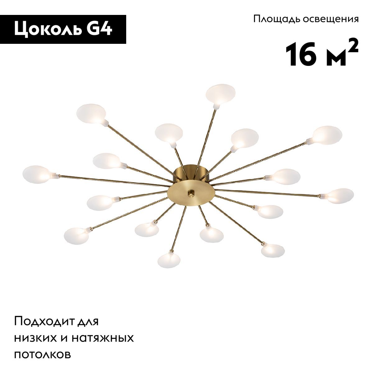 Потолочная люстра Escada Starfall 2109/16 Copper