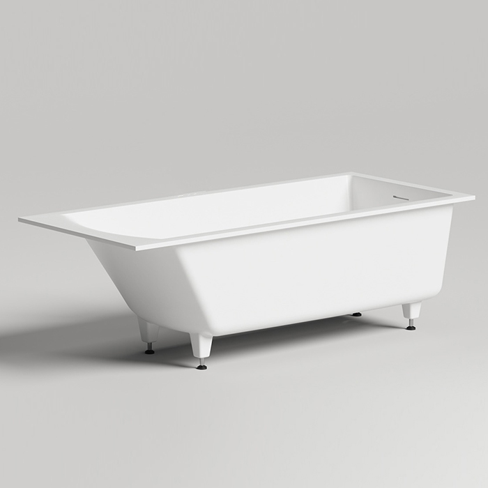 Salini Cascata kit Встраиваемая ванна 180х80х60см, донный клапан, материал: S-Sense, цвет: белый матовый