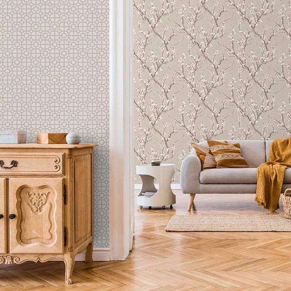 Обои Aura 1908-3 Lattice Beige