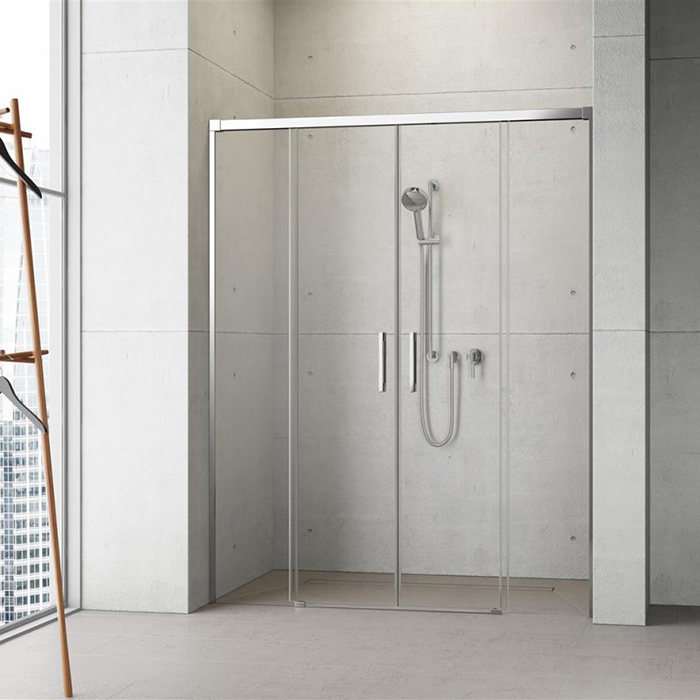 Radaway Idea 8 DWD Душевая дверь 160см, в нишу, раздвижная, стекло прозрачное, покрытие Easy Clean, профиль: хром