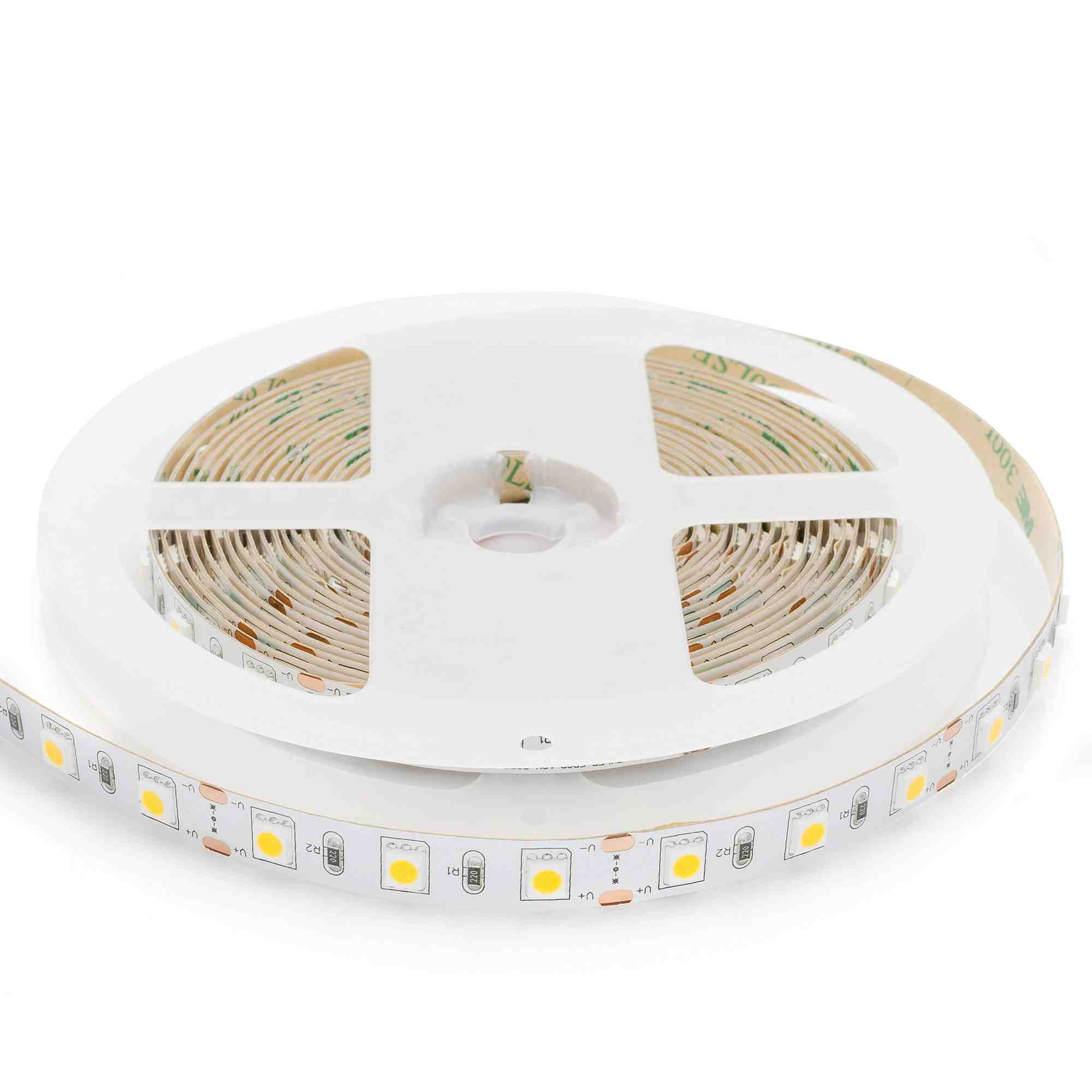 Светодиодная лента Apeyron 12В СТ 14,4Вт/м smd5050 60д/м IP20 700Лм/м 5м 3000К 16BL